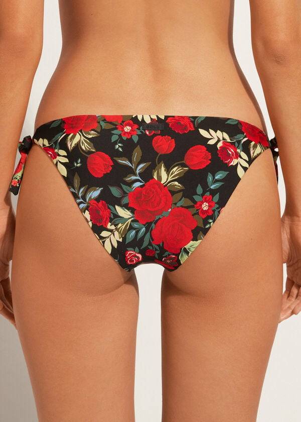 pinkfarbenes calzedonia wende-string-bikinihöschen nizza für damen