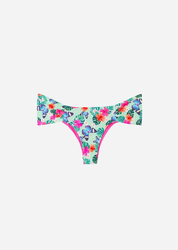 mehrfarbige calzedonia rüschen-bikinihose im brasilianischen malibu-stil für damen