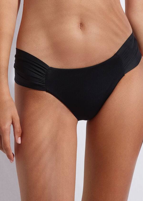 calzedonia rüschen-bikinihose für damen schwarz