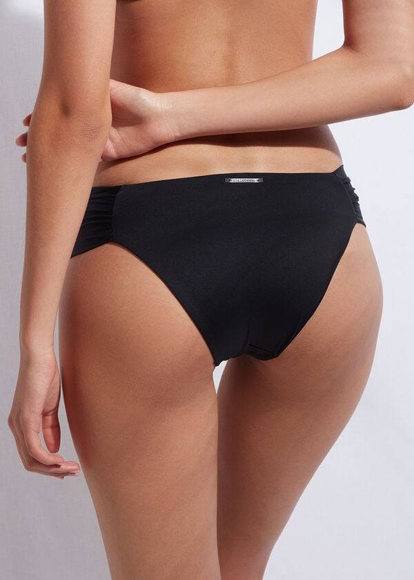 calzedonia rüschen-bikinihose für damen schwarz