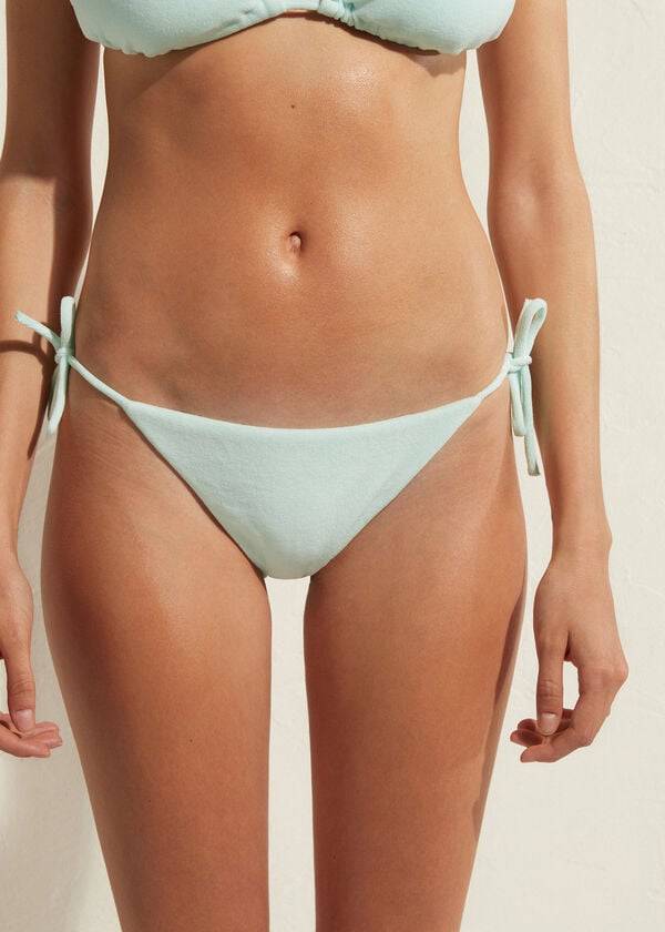 calzedonia string beverly hills eco damen-bikinihose blau