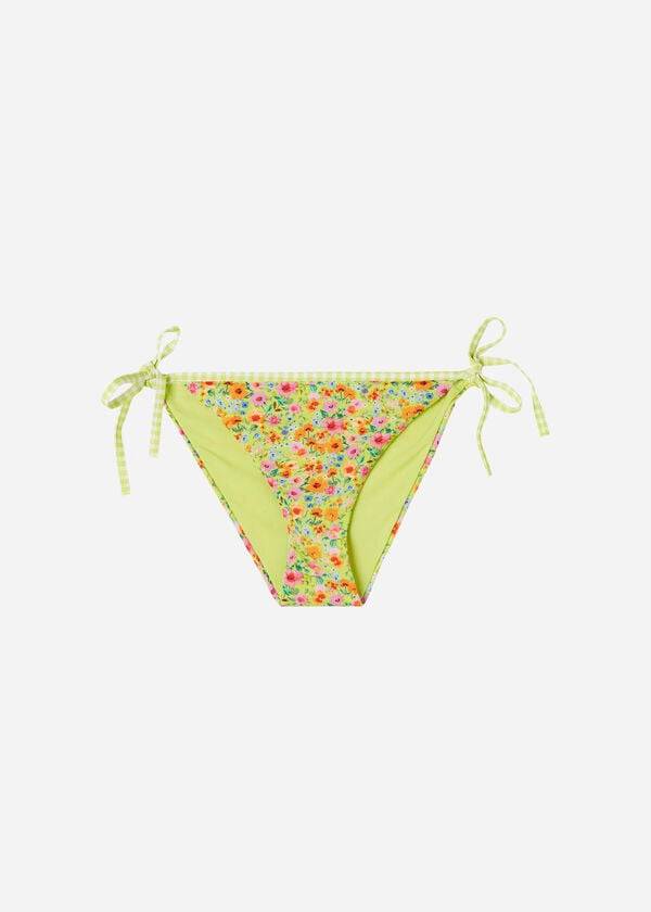 gelbe calzedonia string-bikinihose für damen modell siviglia