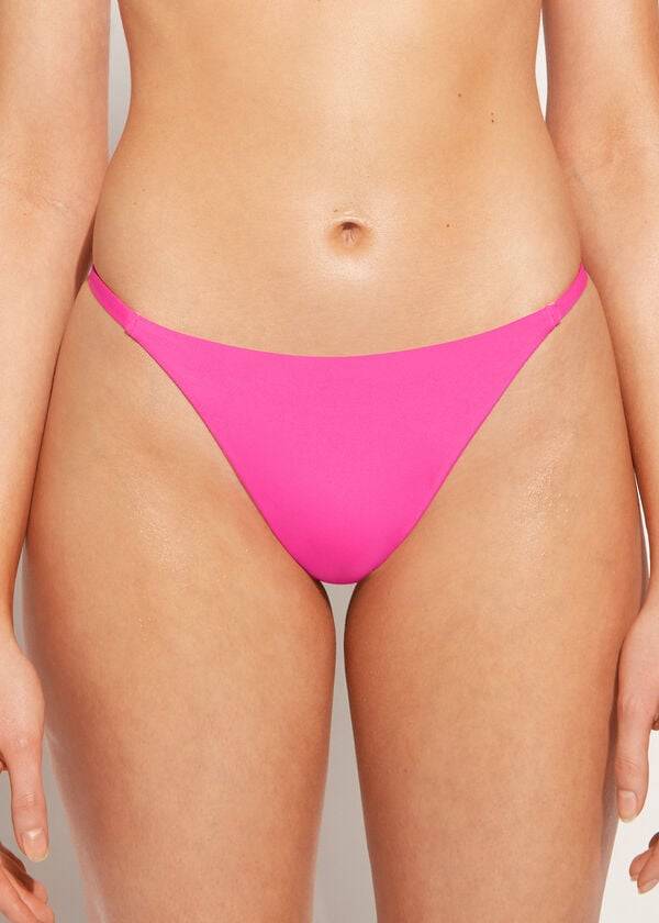 calzedonia damen-tanga-bikinihose aus indonesischem Öko-material rosa