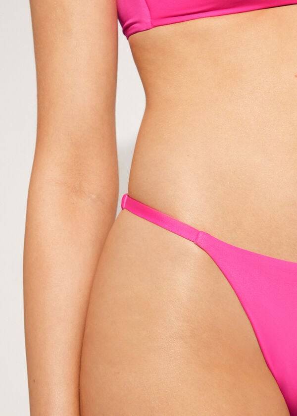 calzedonia damen-tanga-bikinihose aus indonesischem Öko-material rosa