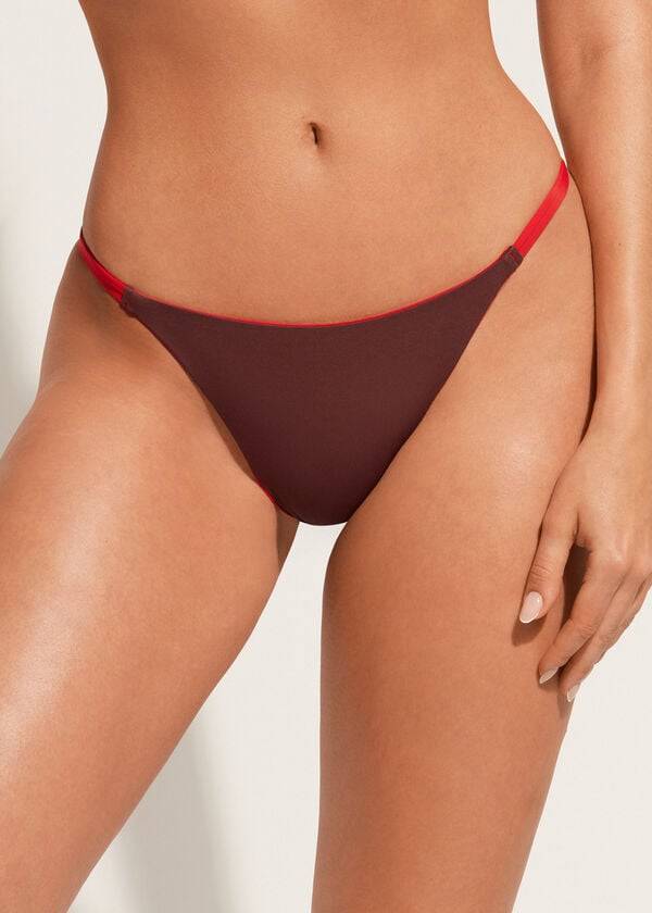 calzedonia thong indonesia eco damen-bikinihose rot