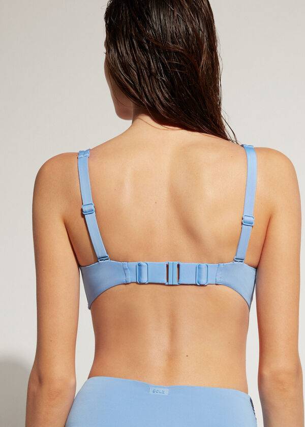 blaue calzedonia balconette indonesia eco damen-bikinioberteile