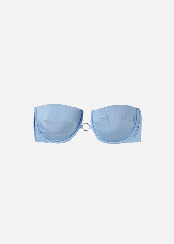 calzedonia bandeau-bikini-oberteil abu dhabi damen-bikini-oberteile blau