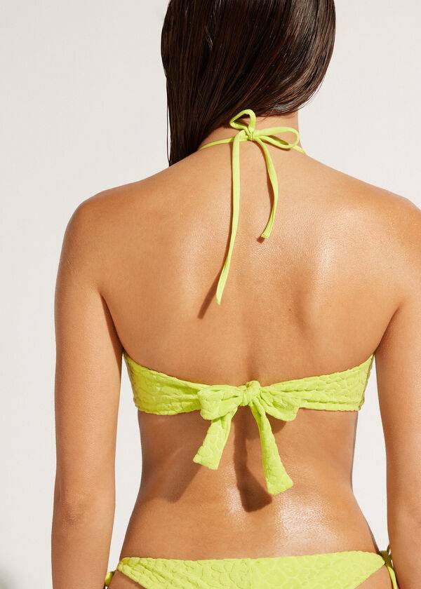 calzedonia bandeau-bikini-oberteil mit kordelzug bangkok grün