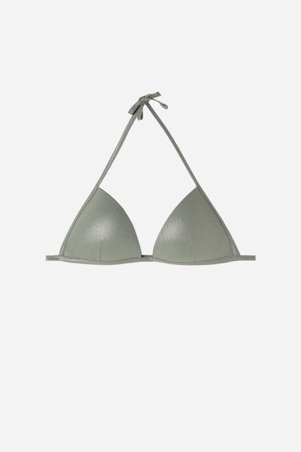 grüne calzedonia triangel-bikini-oberteile für damen mit abgestufter polsterung und antigua-schnitt