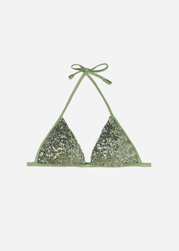 grüne calzedonia triangel-bikini-oberteile für damen mit abgestufter polsterung cannes
