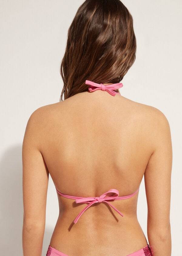 damen calzedonia triangel-bikini-oberteil cannes pink mit abgestufter polsterung
