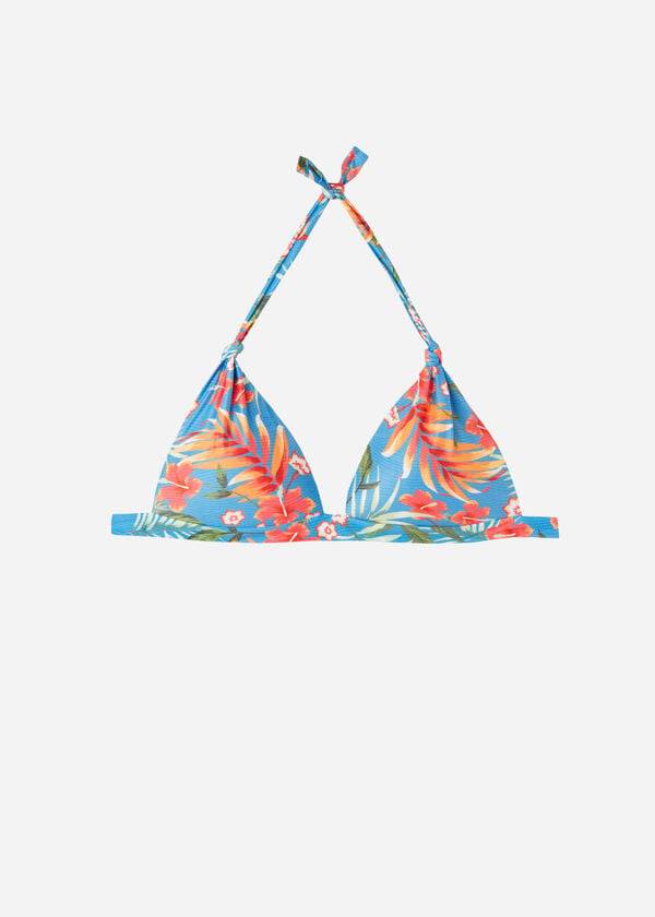 grüne calzedonia maui bikini-oberteile für damen mit abgestufter polsterung und dreiecksform
