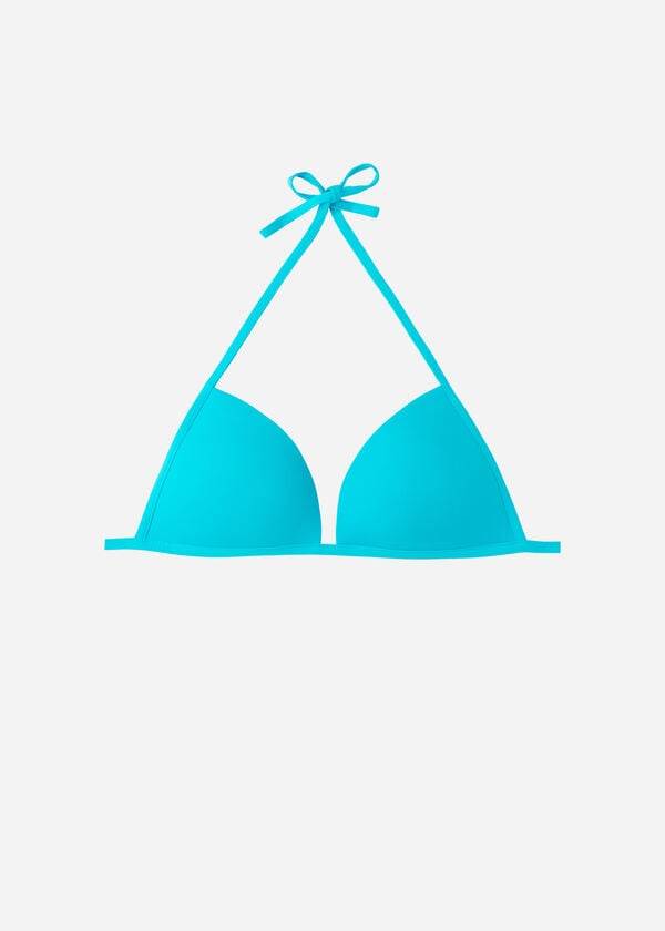türkisfarbene calzedonia bikini-oberteile mit abgestuftem weichem polsterung im triangel-schnitt für damen aus indonesien