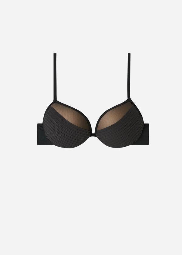 calzedonia damen-bikini-oberteil „tokyo mit leichter polsterung push-up-effekt schwarz