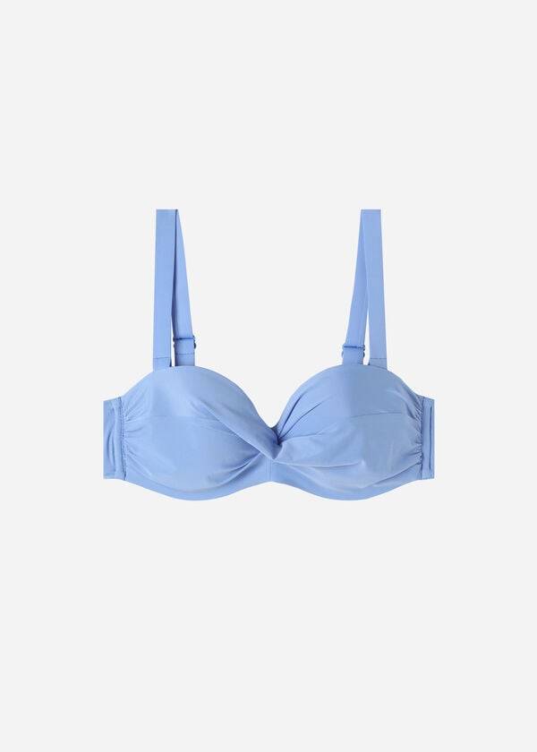 calzedonia padded bandeau indonesia damen-bikinioberteil blau