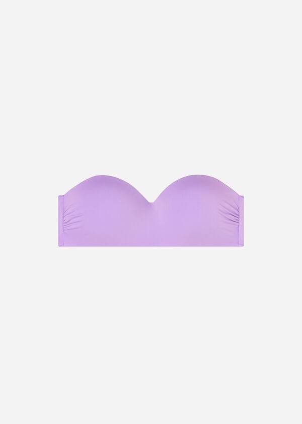 damen calzedonia wattiertes bandeau indonesia Öko-bikinioberteil lila
