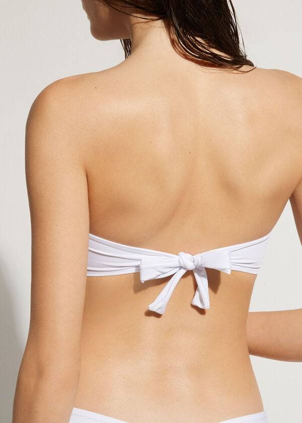 damen calzedonia bandeau bikini-oberteil mit polsterung indonesien eco cobey weiß