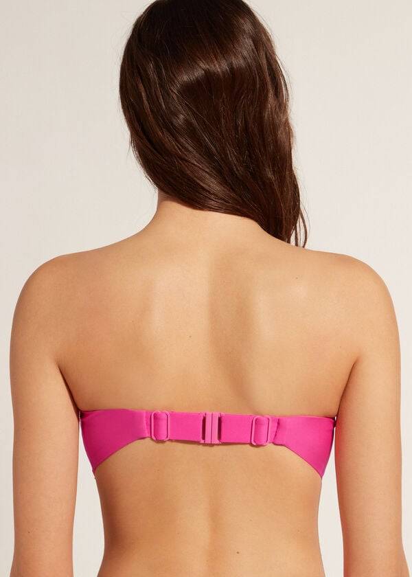 rosa calzedonia wattiertes bandeau indonesien eco cobey damen-bikinioberteil