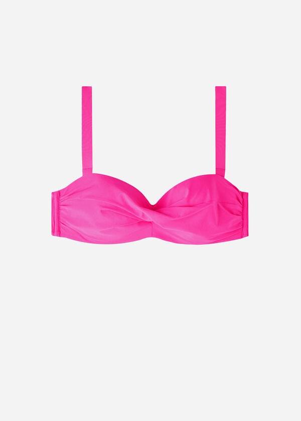 rosa calzedonia wattiertes bandeau indonesien eco cobey damen-bikinioberteil