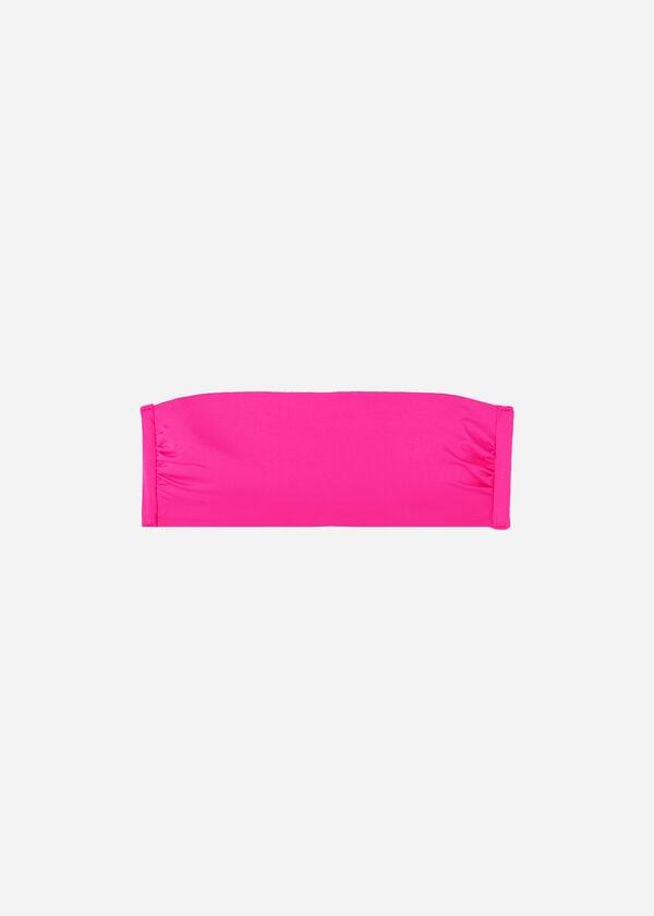 calzedonia padded bandeau indonesia eco rosa damen-bikinioberteil rosa
