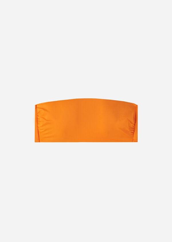 calzedonia gepolstertes bandeau indonesia eco trägerloses damen-bikini-oberteil orange