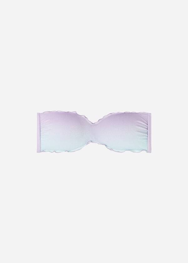 lila calzedonia gepolstertes bandeau madrid damen-bikini-oberteil