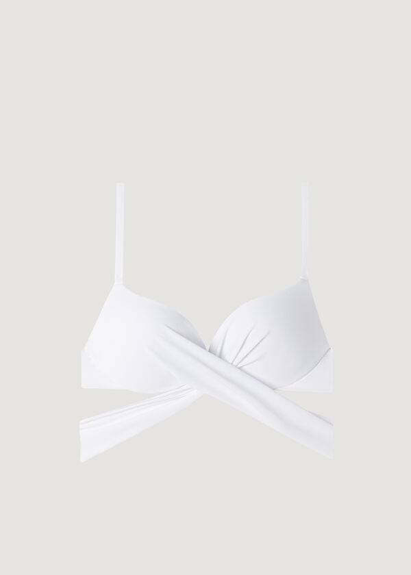 calzedonia gepolstertes push-up-bikini-oberteil indonesien eco rosa für damen weiß