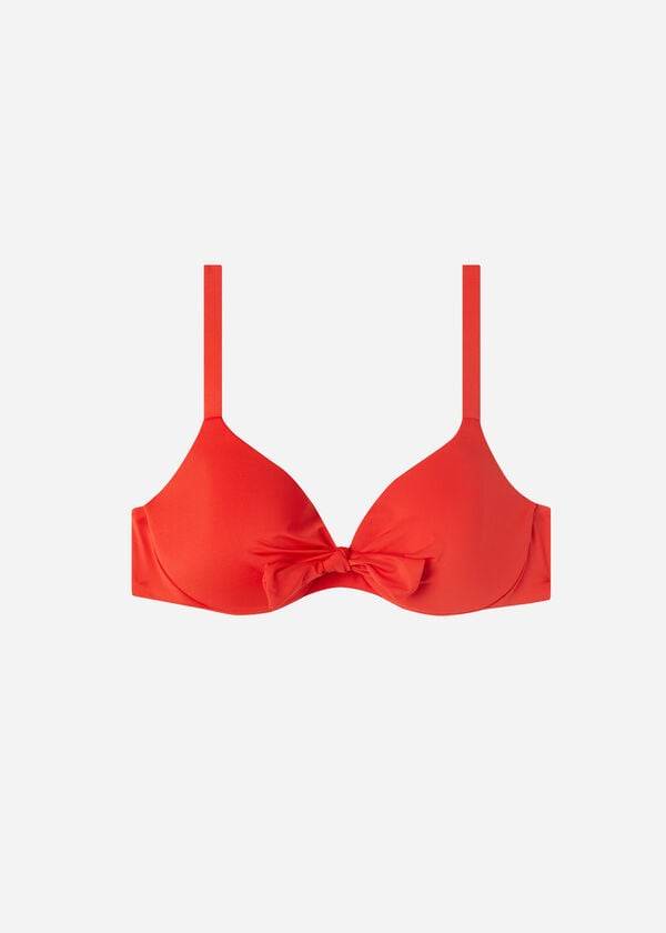 calzedonia damen-bikini-oberteil mit polsterung und push-up-effekt indonesien Öko sexy rot