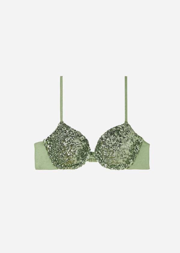 calzedonia gepolstertes push-up cannes rosa damen-bikini-oberteil grün