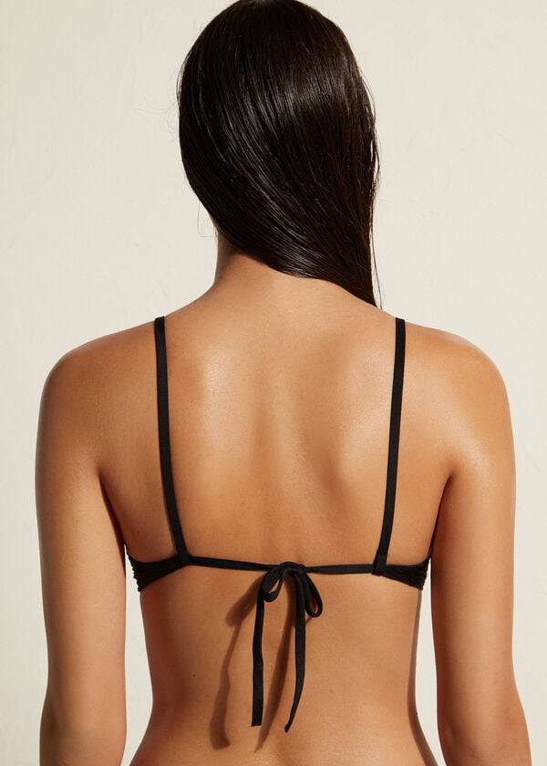 calzedonia damen-bikini-oberteil casablanca mit polsterung und push-up-funktion schwarz