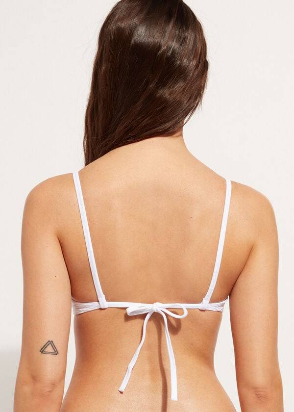 calzedonia damen-bikini-oberteil casablanca mit polsterung und push-up-funktion weiß