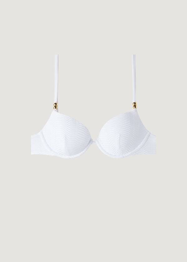 calzedonia damen-bikini-oberteil casablanca mit polsterung und push-up-funktion weiß