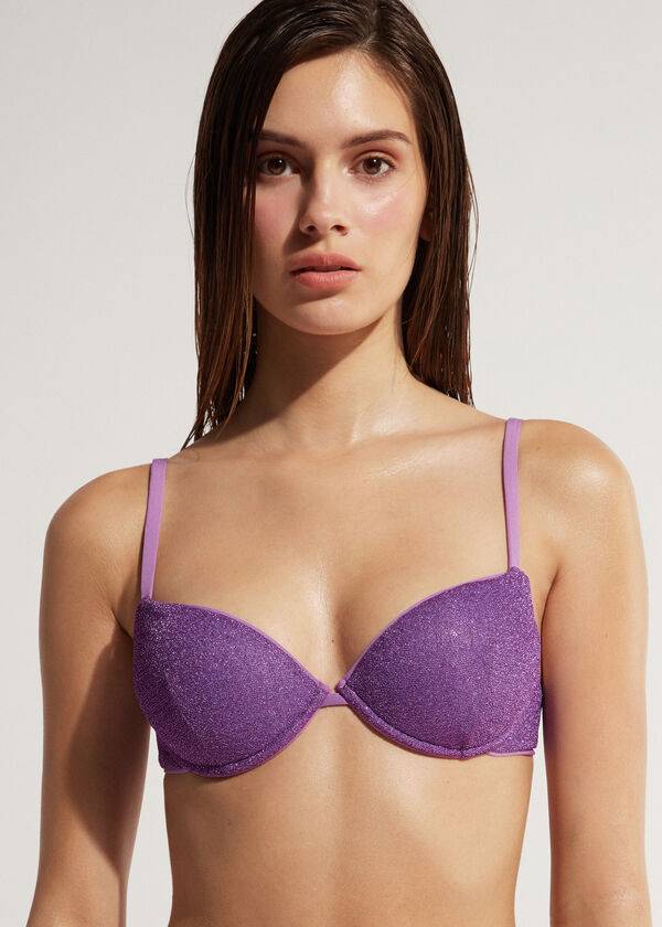 calzedonia gepolstertes push-up las vegas damen-bikini-oberteil lila