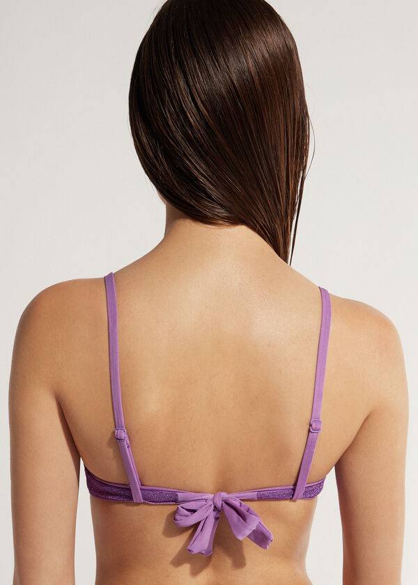 calzedonia gepolstertes push-up las vegas damen-bikini-oberteil lila