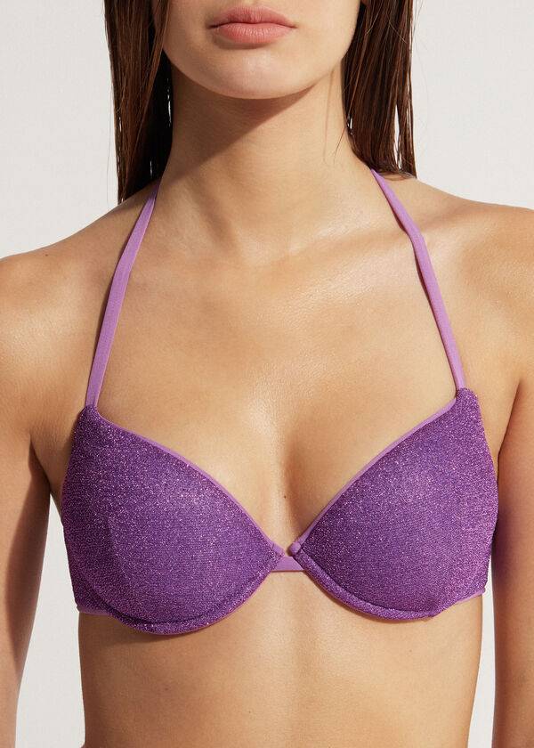 calzedonia gepolstertes push-up las vegas damen-bikini-oberteil lila
