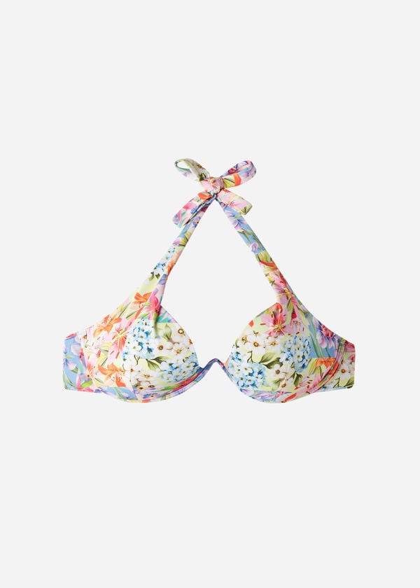 calzedonia gepolsterte push-up menorca eco damen-bikinioberteile mehrfarbig