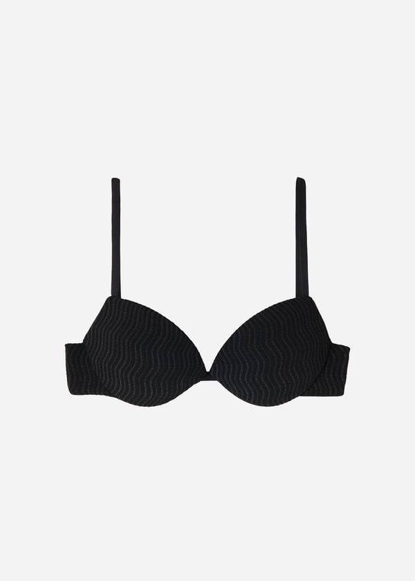 calzedonia damen-bikini-oberteil mykonos mit polsterung und push-up-effekt schwarz