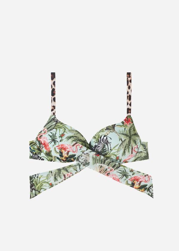 calzedonia damen-bikini-oberteil „nairobi eco mit polsterung und push-up-effekt grün