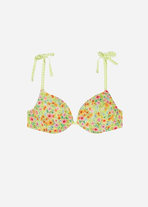 gelbe calzedonia push-up-bikini-oberteile für damen gepolstert modell siviglia