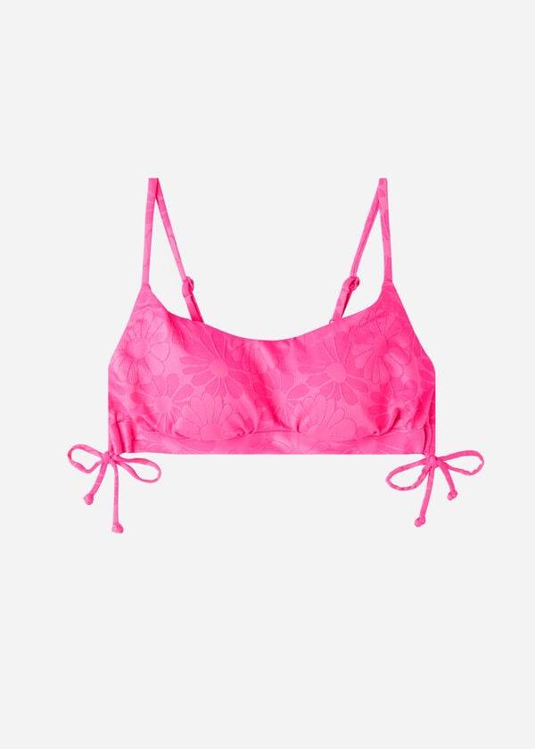 calzedonia gepolstertes tank-bikini-oberteil antibes für damen rosa