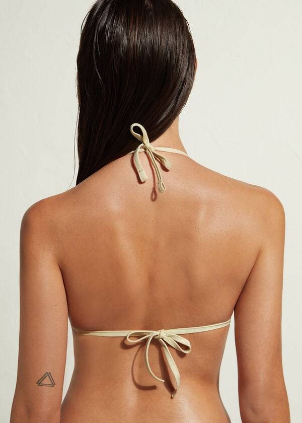 calzedonia triangel-bikini-oberteil für damen gepolstert abu dhabi gold