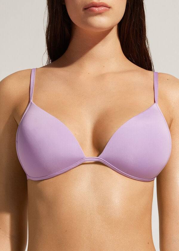 lila damen calzedonia gepolstertes triangel-bikini-oberteil indonesien eco rise
