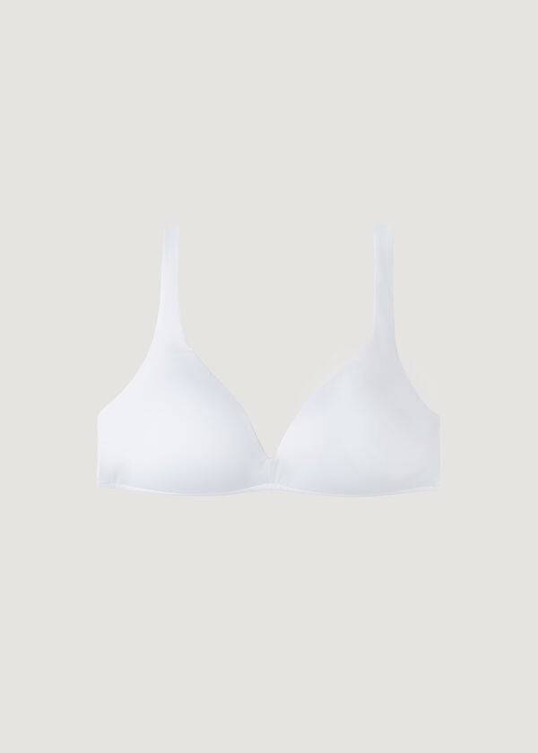 calzedonia gepolstertes triangel-bikini-oberteil für damen weiß aus indonesien umweltfreundlich und sexy