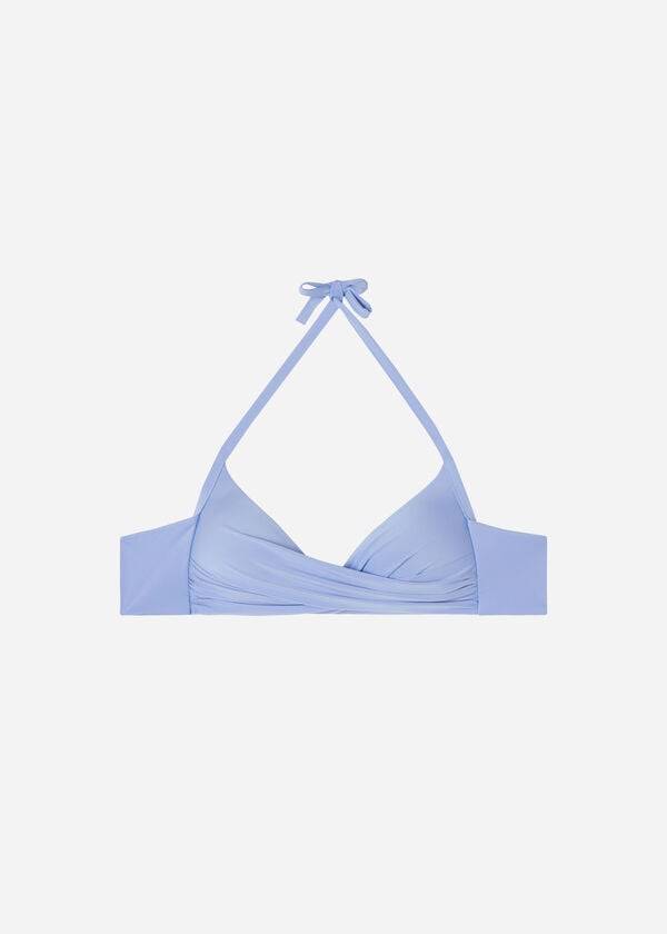 blaue calzedonia gepolsterte triangle indonesia damen-bikinioberteile aus Öko-strass