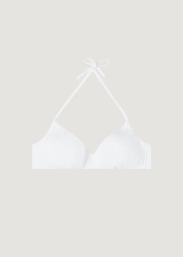 calzedonia gepolstertes triangel-bikini-oberteil für damen lanzarote weiß