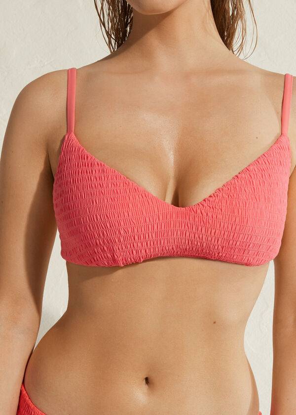 damen calzedonia gepolstertes triangel-bikini-oberteil lanzarote pink