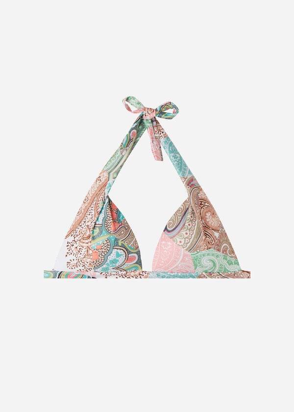 calzedonia gepolstertes triangel-bikini-oberteil saint tropez für damen mehrfarbig