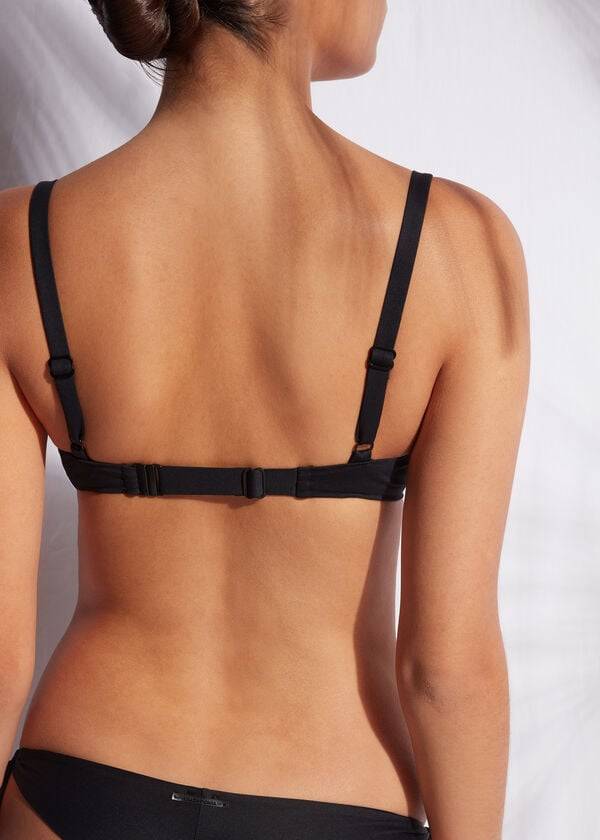 schwarze calzedonia patrizia indonesia push-up-bikinioberteile für damen