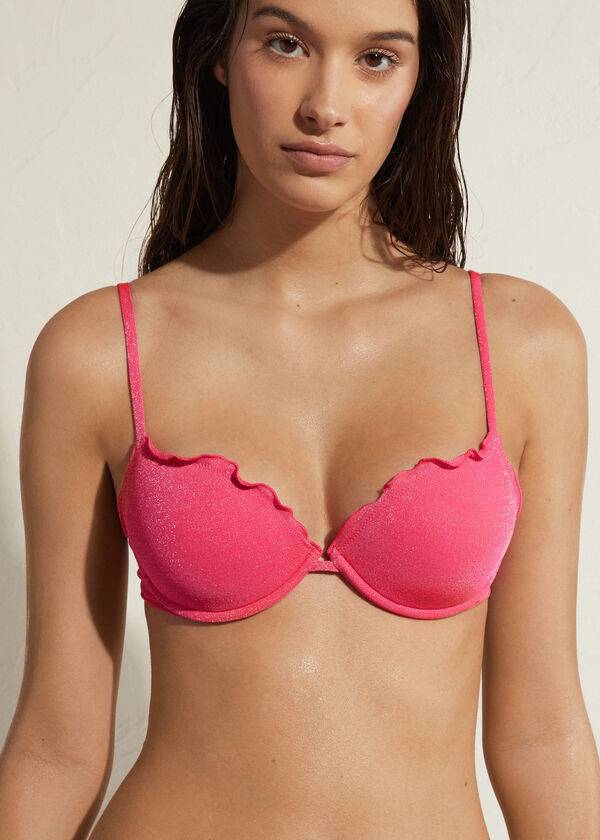 calzedonia push up formentera bikinioberteil für damen in rosa
