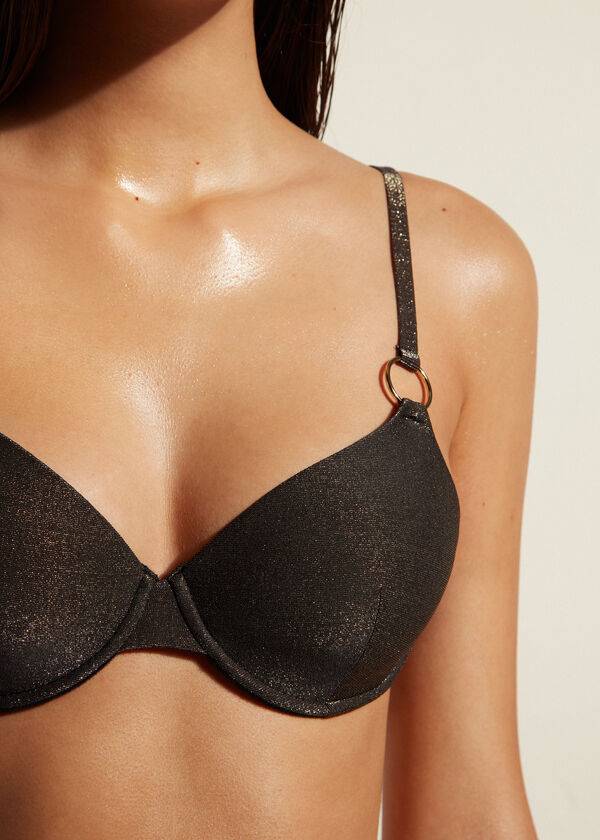 calzedonia push-up-bikini-oberteil hollywood für damen schwarz
